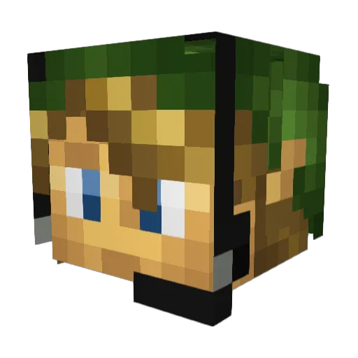 L1amZR Minecraft avatar head, 3D render
