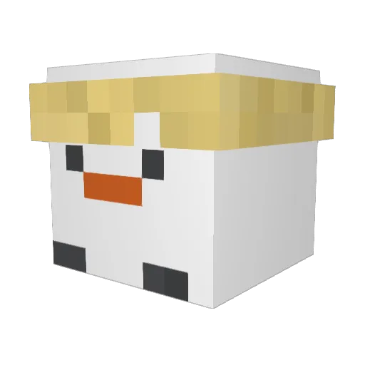 L1angC1ao Minecraft avatar head, 3D render