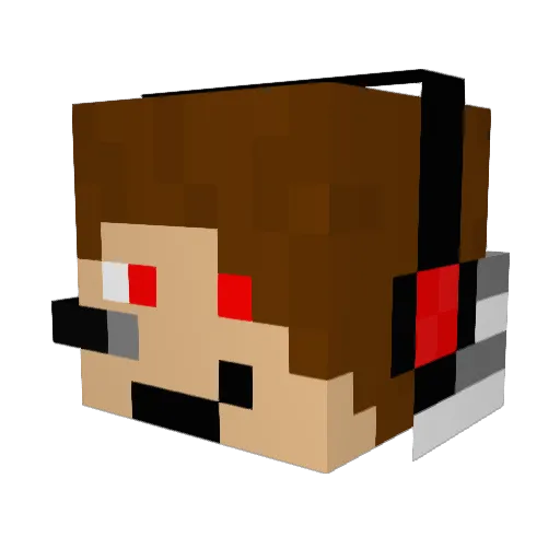 L1ghtB3am Minecraft avatar head, 3D render