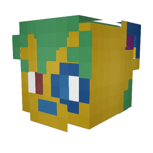 L1ght_Heart Minecraft avatar head, 3D render