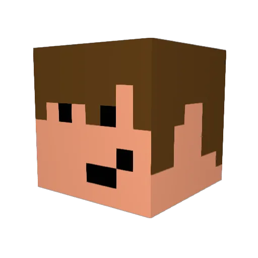 L1ghtwave Minecraft avatar head, 3D render