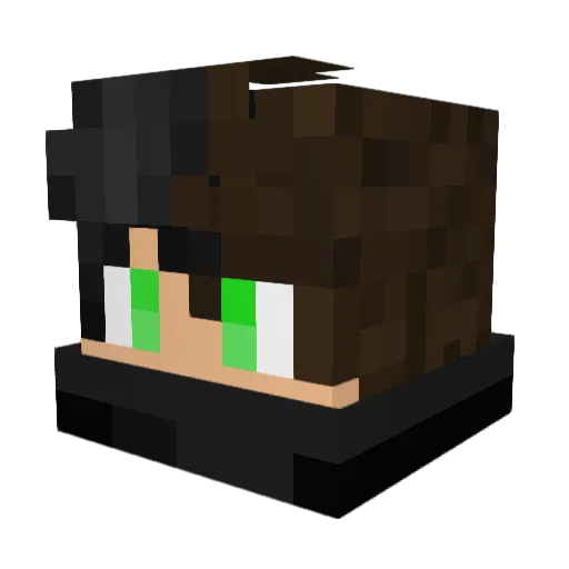 L1ham Minecraft avatar head, 3D render