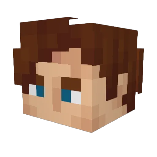 L1lait Minecraft avatar head, 3D render