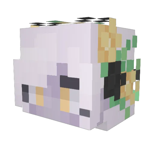 L1llyBlu3 Minecraft avatar head, 3D render