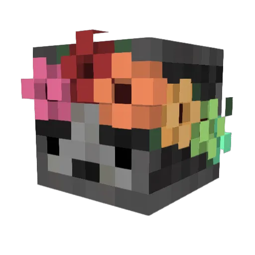 L1lylil Minecraft avatar head, 3D render