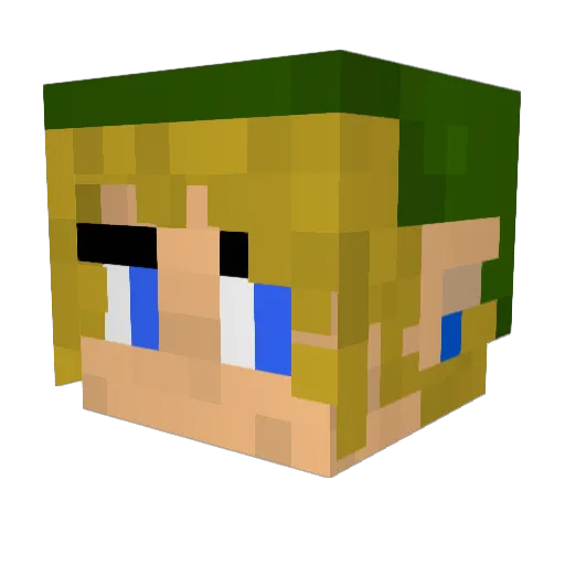 L1nK90 Minecraft avatar head, 3D render