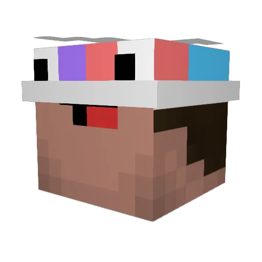 L1ndhard Minecraft avatar head, 3D render