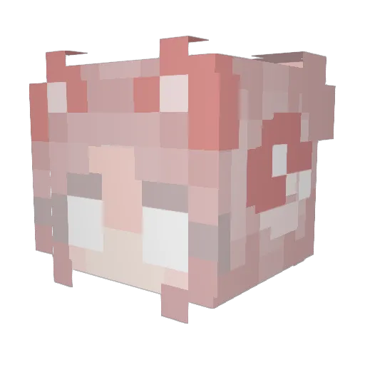 L1nia Minecraft avatar head, 3D render