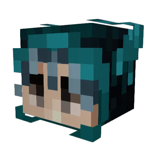 L1nqy Minecraft avatar head, 3D render