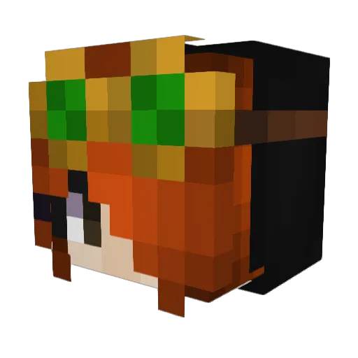 L1ntuuu Minecraft avatar head, 3D render