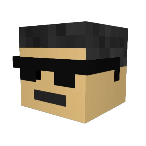 L1pa_ok Minecraft avatar head, 3D render