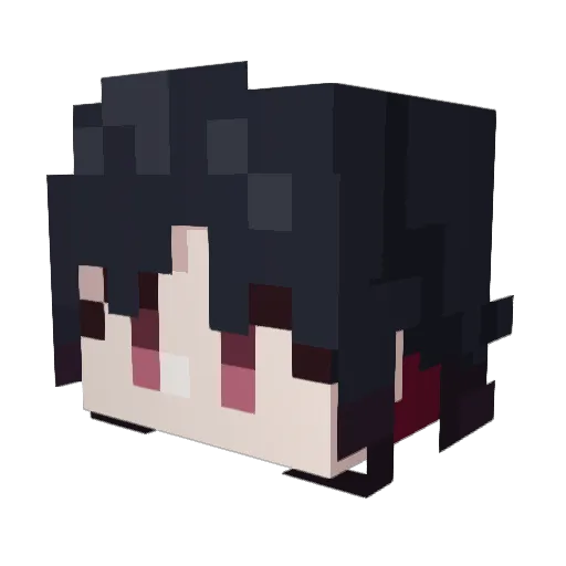 L1qht_0130 Minecraft avatar head, 3D render