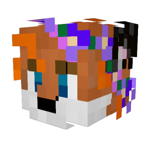 L1senokk Minecraft avatar head, 3D render