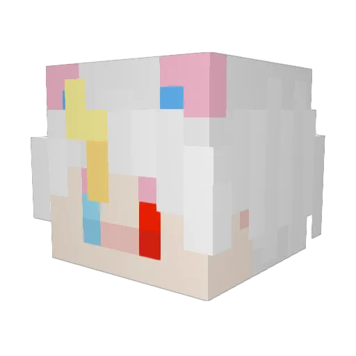 L1ttleYu Minecraft avatar head, 3D render
