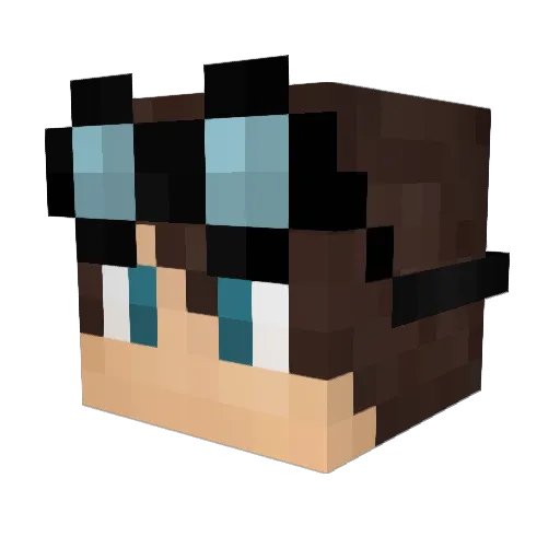 L20ET Minecraft avatar head, 3D render