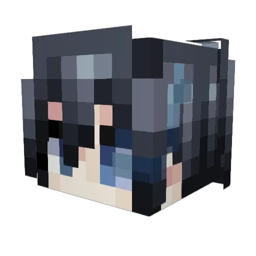L22Coin Minecraft avatar head, 3D render