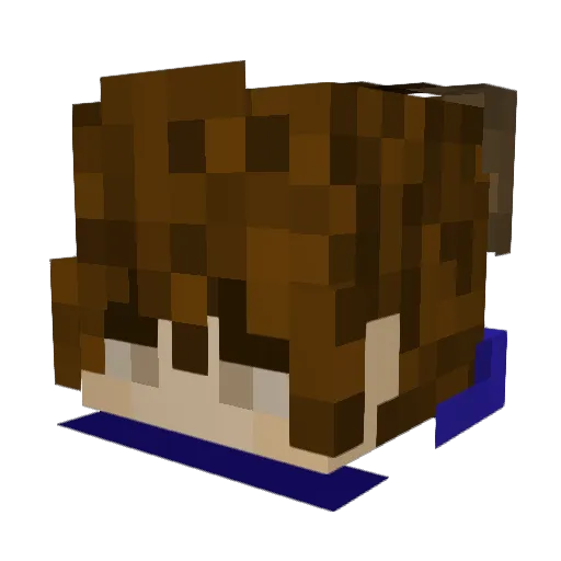 L2Zz Minecraft avatar head, 3D render