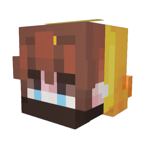L2ofek Minecraft avatar head, 3D render