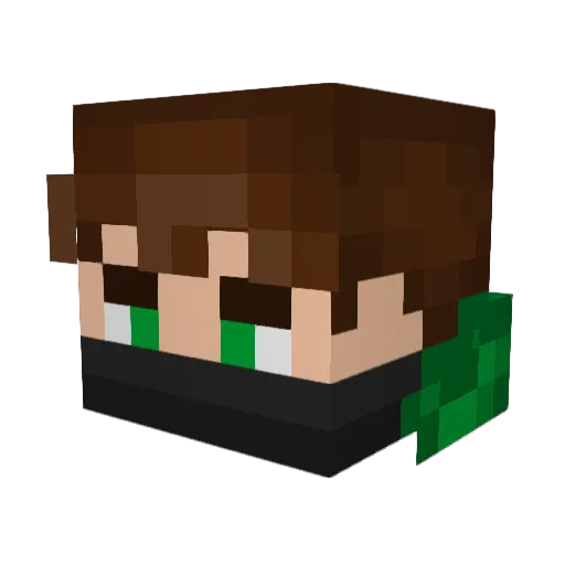 L30MC Minecraft avatar head, 3D render