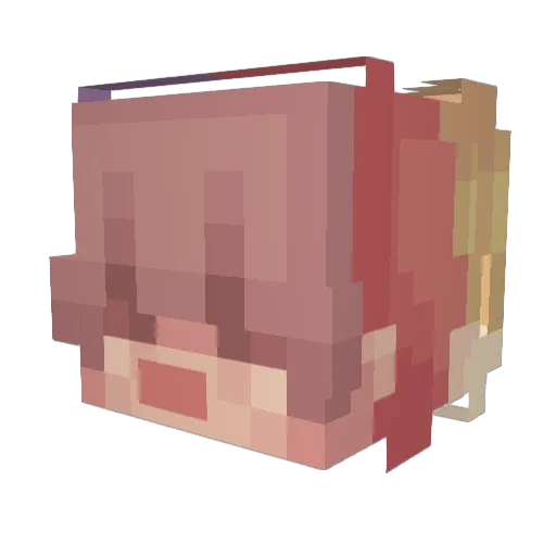 L31_ Minecraft avatar head, 3D render