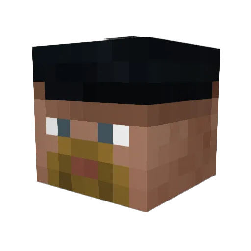L33TWIG Minecraft avatar head, 3D render