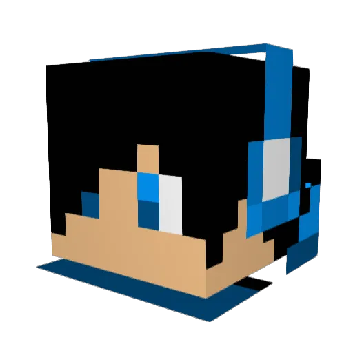 L33t_Pwner Minecraft avatar head, 3D render