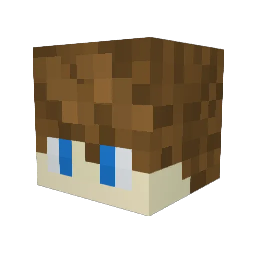 L34_x73 Minecraft avatar head, 3D render