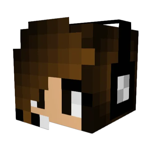 L3G Minecraft avatar head, 3D render