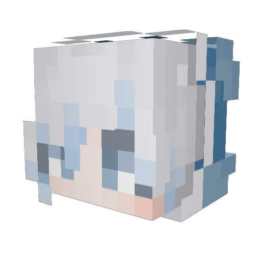 L3GION_DEVIL Minecraft avatar head, 3D render