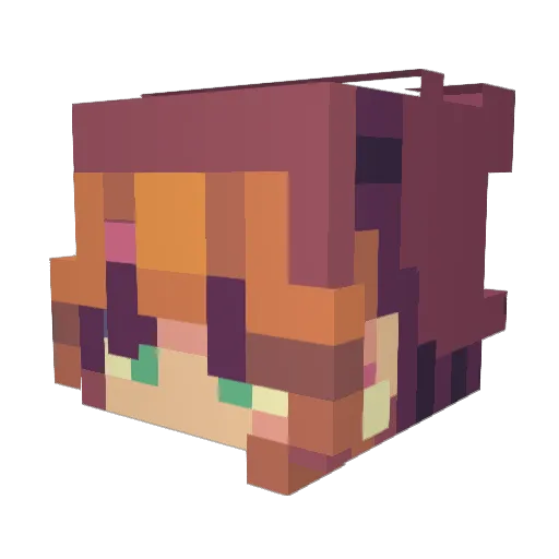L3N5S Minecraft avatar head, 3D render