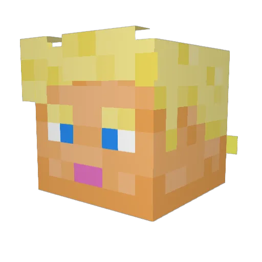 L3NCHY Minecraft avatar head, 3D render