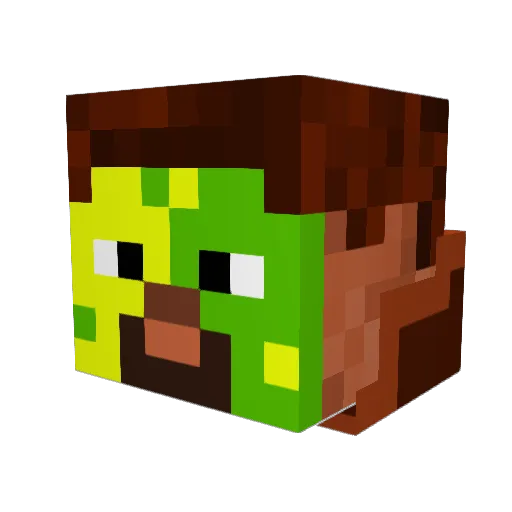 L3Rock Minecraft avatar head, 3D render