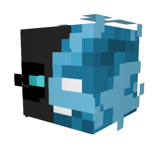 L3TOT Minecraft avatar head, 3D render