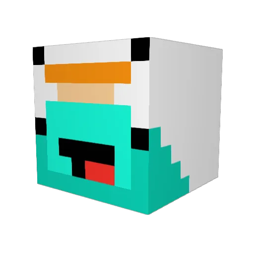 L3Txrt Minecraft avatar head, 3D render