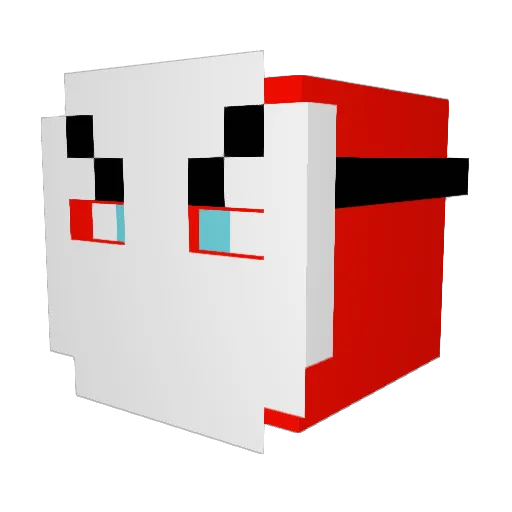 L3UY Minecraft avatar head, 3D render