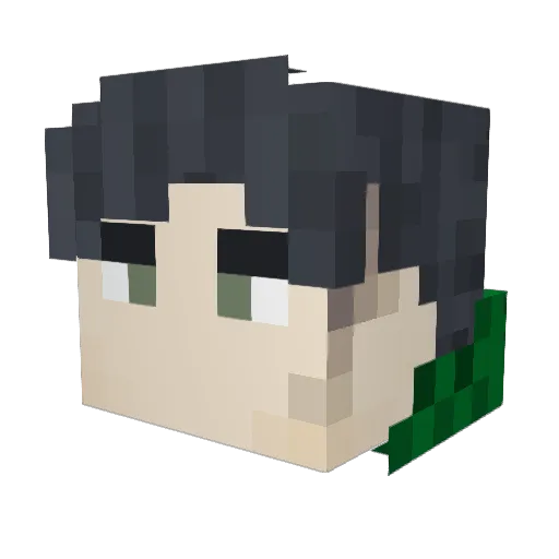 L3V1A7 Minecraft avatar head, 3D render