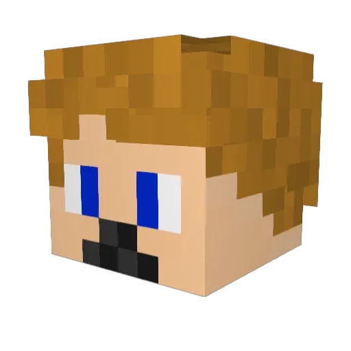 L3WG Minecraft avatar head, 3D render