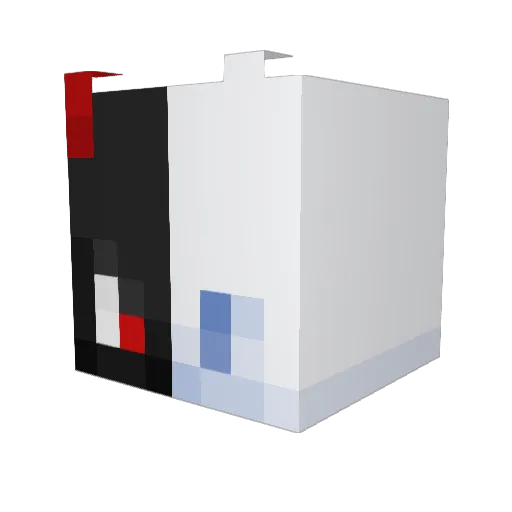 L3X_xD Minecraft avatar head, 3D render