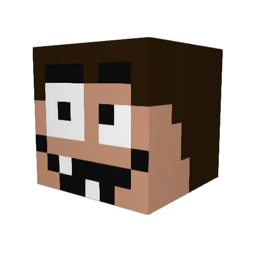 L3ZerYT Minecraft avatar head, 3D render