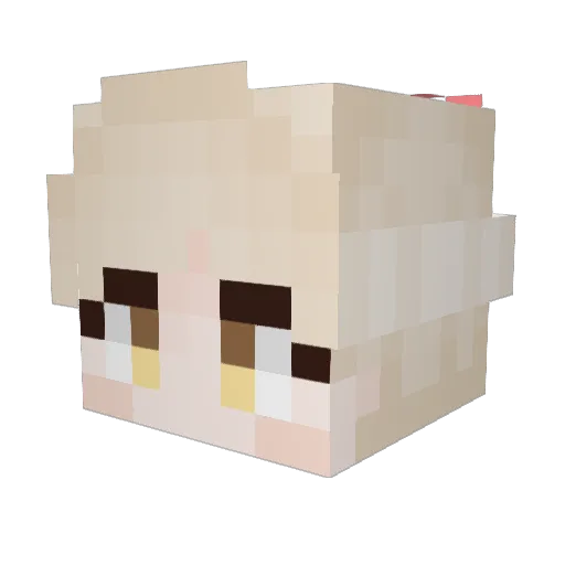 L3_like Minecraft avatar head, 3D render