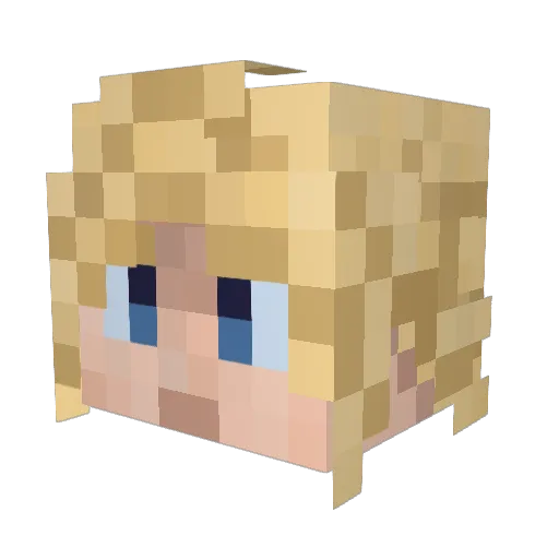 L3ddie Minecraft avatar head, 3D render