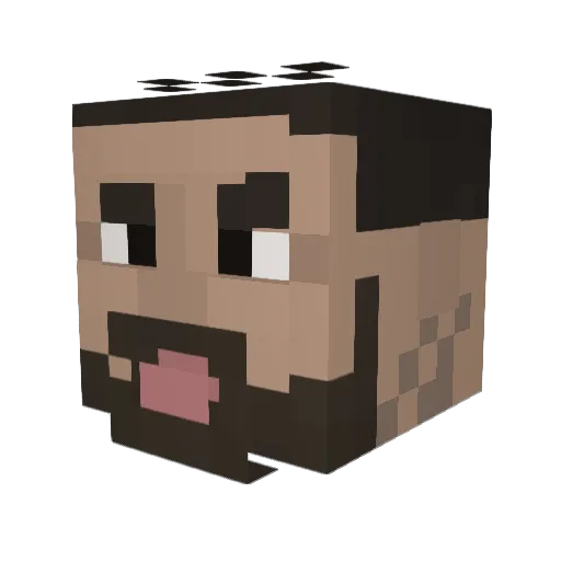 L3ffi Minecraft avatar head, 3D render