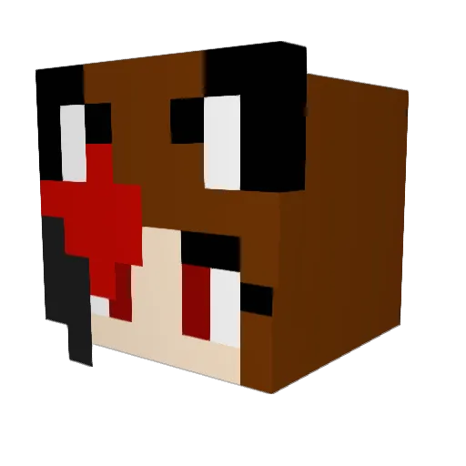 L3murCatta Minecraft avatar head, 3D render