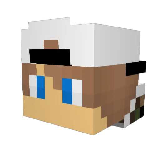 L3vin11 Minecraft avatar head, 3D render