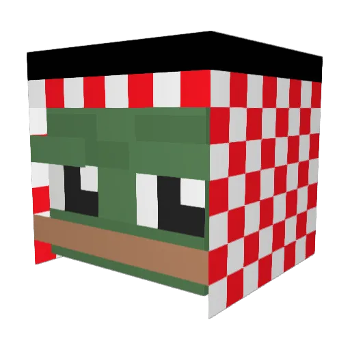 L40020 Minecraft avatar head, 3D render