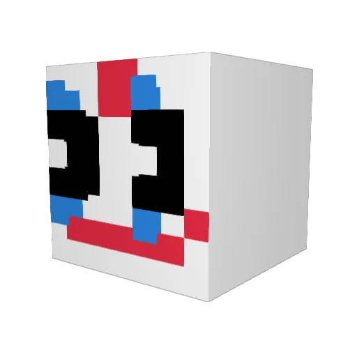 L4D2slayer Minecraft avatar head, 3D render
