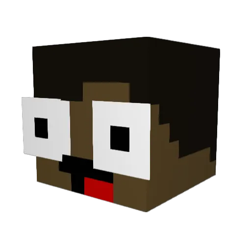 L4KII Minecraft avatar head, 3D render