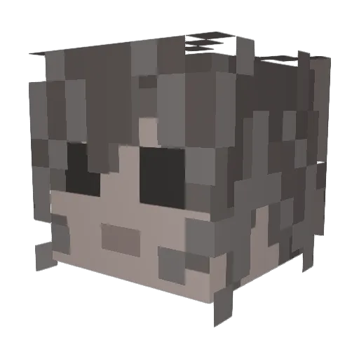 L4R3N Minecraft avatar head, 3D render