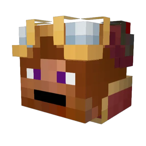 L4RVIS Minecraft avatar head, 3D render