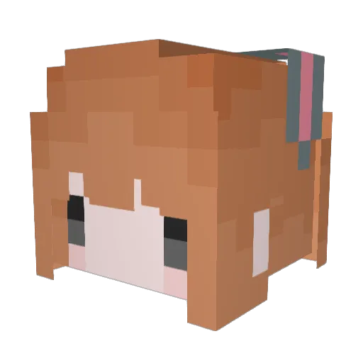 L4RrY12 Minecraft avatar head, 3D render